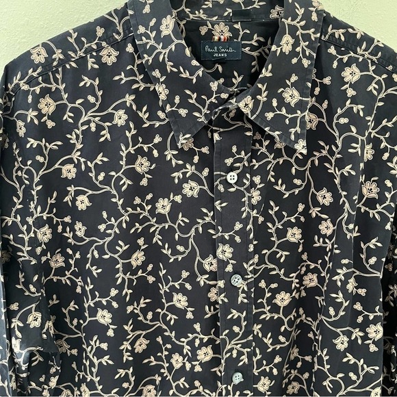 Vintage Paul Smith All Over Print Floral Long Sleeve Button Down Shirt Sz XL - Picture 3 of 5